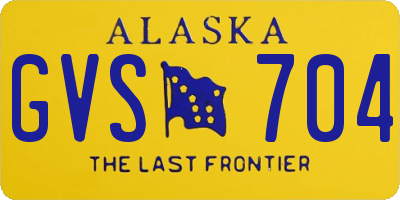 AK license plate GVS704