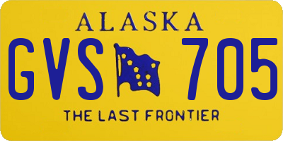 AK license plate GVS705