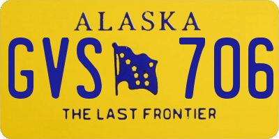 AK license plate GVS706