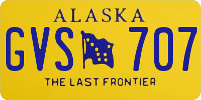 AK license plate GVS707