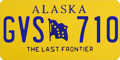 AK license plate GVS710