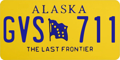 AK license plate GVS711