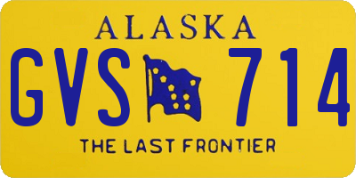 AK license plate GVS714