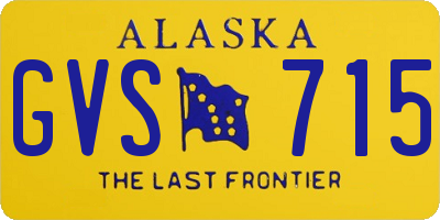 AK license plate GVS715