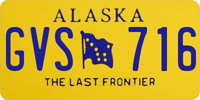 AK license plate GVS716