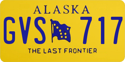 AK license plate GVS717