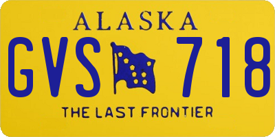 AK license plate GVS718