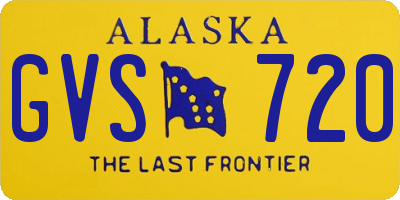 AK license plate GVS720