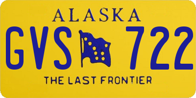 AK license plate GVS722