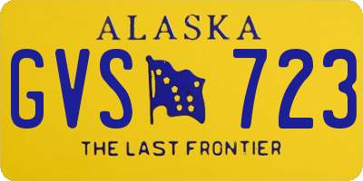 AK license plate GVS723