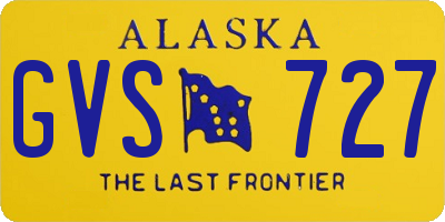 AK license plate GVS727