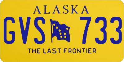 AK license plate GVS733