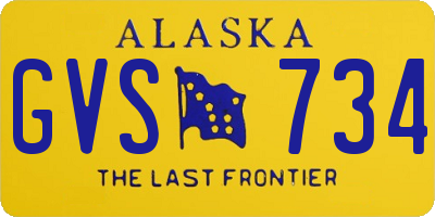 AK license plate GVS734