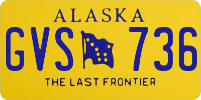 AK license plate GVS736