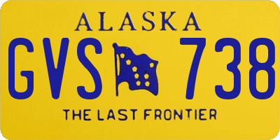 AK license plate GVS738