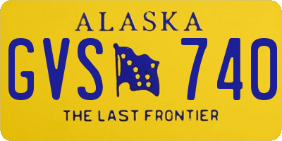 AK license plate GVS740