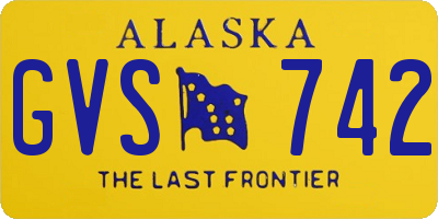 AK license plate GVS742