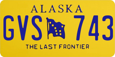 AK license plate GVS743