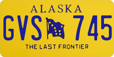 AK license plate GVS745