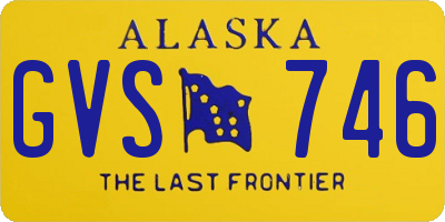 AK license plate GVS746