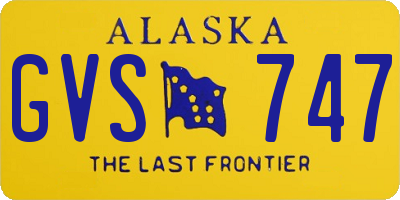 AK license plate GVS747