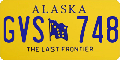 AK license plate GVS748