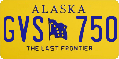 AK license plate GVS750