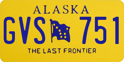 AK license plate GVS751