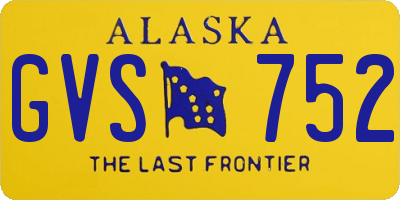 AK license plate GVS752