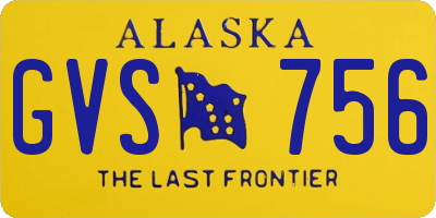 AK license plate GVS756