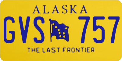 AK license plate GVS757