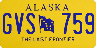 AK license plate GVS759