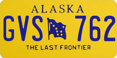 AK license plate GVS762