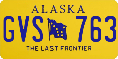 AK license plate GVS763