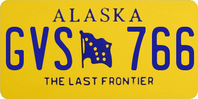 AK license plate GVS766