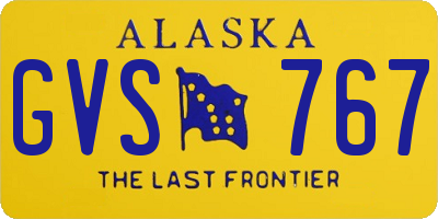 AK license plate GVS767