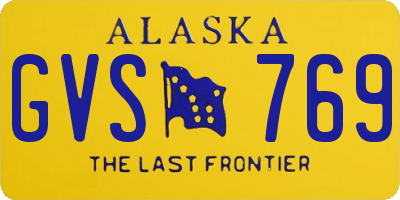 AK license plate GVS769