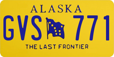 AK license plate GVS771