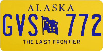 AK license plate GVS772