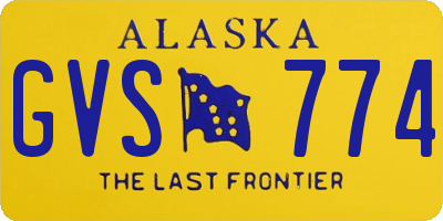 AK license plate GVS774