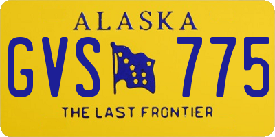 AK license plate GVS775