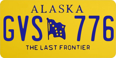 AK license plate GVS776