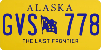 AK license plate GVS778