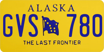 AK license plate GVS780