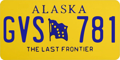 AK license plate GVS781