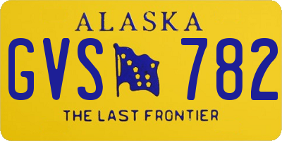 AK license plate GVS782