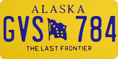 AK license plate GVS784