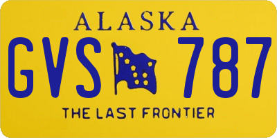 AK license plate GVS787