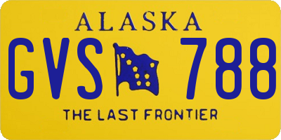 AK license plate GVS788