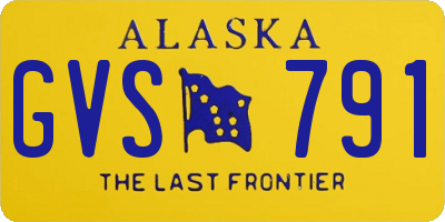 AK license plate GVS791